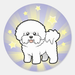 少し星Bichon Frise ラウンドシール