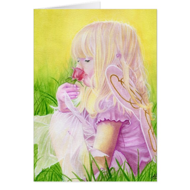 少し春の妖精バラカード (正面)