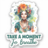 少し時間を取って禅の花ヨガガール シール (正面)