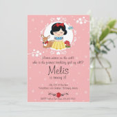 少し森林プリンセスの誕生日のパーティの招待状 招待状 (スタンド正面)