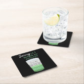 少し気が遠くなおもしろいる飲み物 スクエアペーパーコースター (インサイチュ)