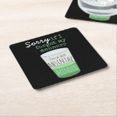 少し気が遠くなおもしろいる飲み物 スクエアペーパーコースター (アングル)