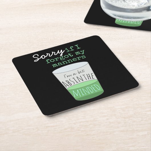 少し気が遠くなおもしろいる飲み物 スクエアペーパーコースター (アングル)