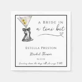 少し汚れたマティーニの花嫁のシャワーパーティ スタンダードカクテルナプキン