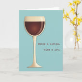 少し泣いて、ワイン多くのハッピーバースデーカード カード (黄色い花)