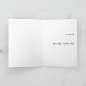 少し泣いて、ワイン多くの対処勇気付けられるカード カード (内部)