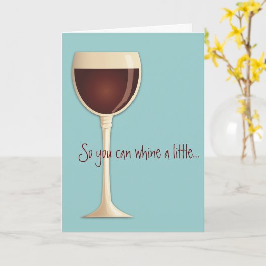 少し泣いて、ワイン多くの対処勇気付けられるカード カード (黄色い花)