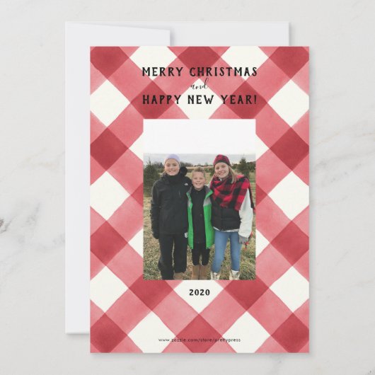 少し無いと素敵な写真のホリデーカード (裏面)