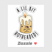 少し熱い頭のキャンドルパおもしろいン シール (シート)