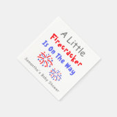 少し爆竹が進んでいる スタンダードカクテルナプキン (角)