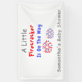 少し爆竹が進んでいる 横断幕 (縦)