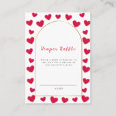 少し甘いアーチオムツラッフルベビーシャワー エンクロージャーカード (正面)