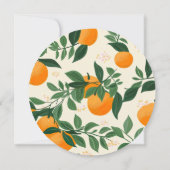 少し甘いオレンジ色のテーマ赤ちゃんシャワー 招待状 (裏面)