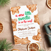 少し甘いクッキーのベビーシャワーが途中にある 招待状