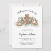 少し甘いクリスマスの赤ちゃんシャワー招待状 招待状 (正面)