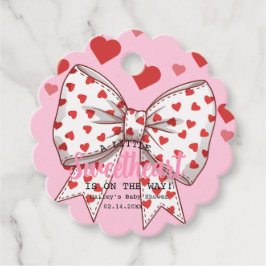 少し甘いコケートの弓のベビーシャワー フェイバータグ