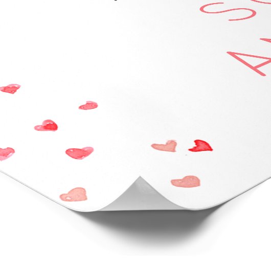 少し甘いバレンタインの赤ちゃんシャワーへようこそ ポスター (角)