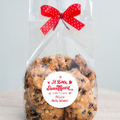 少し甘いバレンタインの赤ちゃんシャワー ラウンドシール