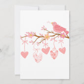 少し甘いバレンタインの赤ちゃんシャワー 招待状 (裏面)