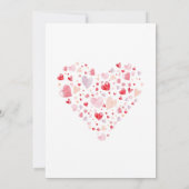 少し甘いバレンタインの赤ちゃんシャワー 招待状 (裏面)