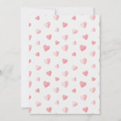 少し甘いバレンタインの赤ちゃんシャワー 招待状 (裏面)