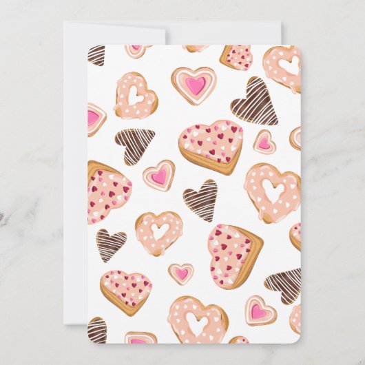 少し甘いバレンタインは赤ちゃんシャワーを贈る 招待状 (裏面)