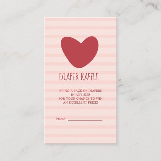 少し甘いバレンタインハートの赤ちゃんシャワー エンクロージャーカード (正面)