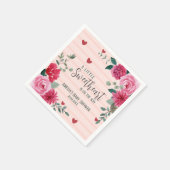 少し甘いバレンタインハートの赤ちゃんシャワー スタンダードカクテルナプキン (角)