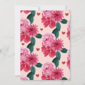 少し甘いバレンタインハートの赤ちゃんシャワー 招待状 (裏面)