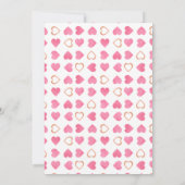 少し甘いバレンタインピンクの車の赤ちゃんシャワー 招待状 (裏面)