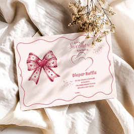 少し甘いバレンタインベビーおむつラッフル エンクロージャーカード