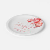 少し甘いバレンタイン風船の赤ちゃんシャワー ペーパープレート (アングル)