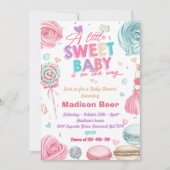 少し甘いベビーが一つの方法パーティー 招待状 (正面)