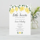 少し甘いレモンの赤ちゃんシャワー 招待状 (スタンド正面)