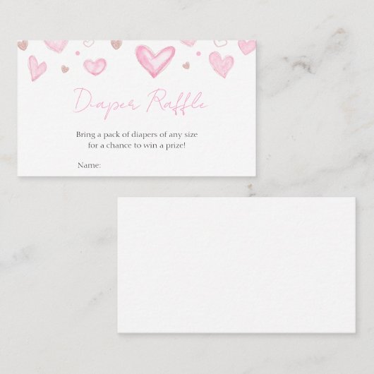 少し甘い人が行く途中おむつラッフル 名刺 (正面/裏面)