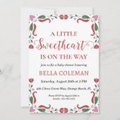 少し甘い人が赤ちゃんシャワーの途中にある 招待状 (正面)