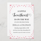 少し甘い人が赤ちゃんシャワーの途中にある 招待状 (正面/裏面)