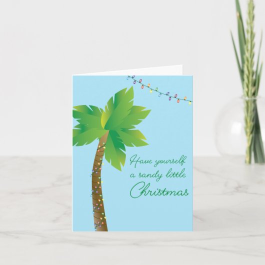 少し砂のクリスマスを過ごす カード (正面)