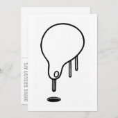 少し穴の取締官の芸術カード サンキューカード (正面/裏面)