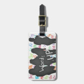 少し組合せの荷物のラベル ラゲッジタグ (正面縦)
