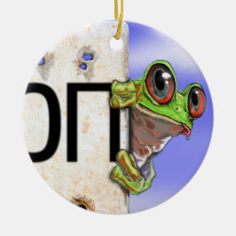 少し緑のアマガエル セラミックオーナメント
