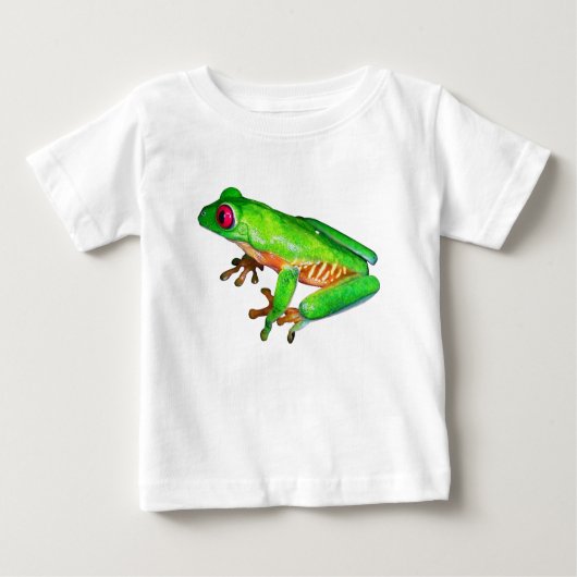 少し緑のアマガエル ベビーTシャツ (正面)