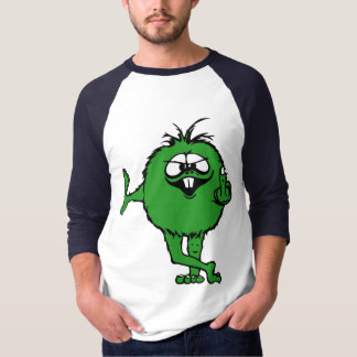 少し緑の中指の人のTシャツ Tシャツ