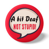 少し耳が聞こえない愚かな難聴の耳 缶バッジ