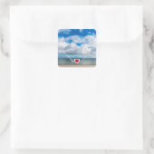 少し良い/より多くのハート回復のスローガンを愛する スクエアシール (バッグ)