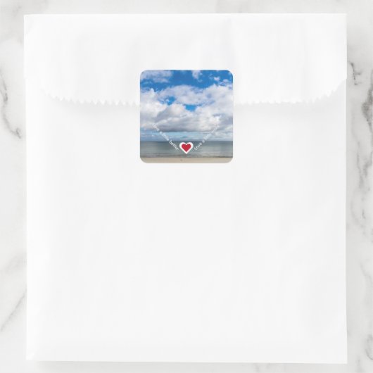 少し良い/より多くのハート回復のスローガンを愛する スクエアシール (バッグ)