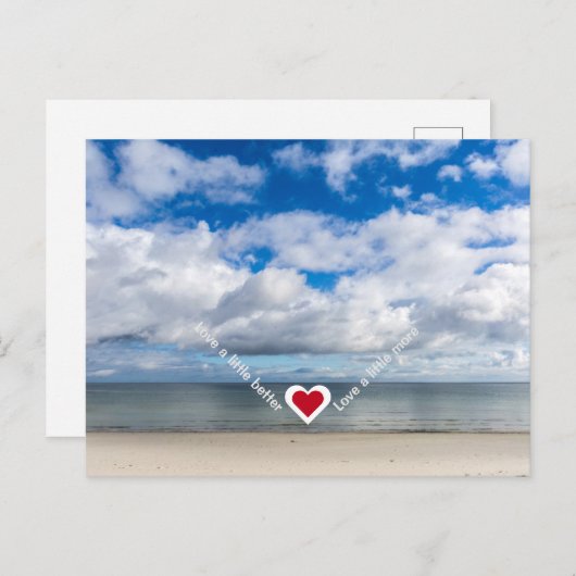 少し良い/より多くのハート回復のスローガンを愛する ポストカード (正面/裏面)