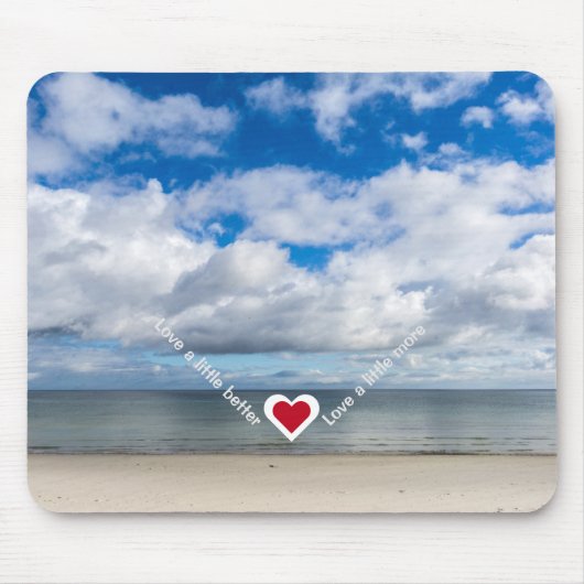 少し良い/より多くのハート回復のスローガンを愛する マウスパッド (正面)