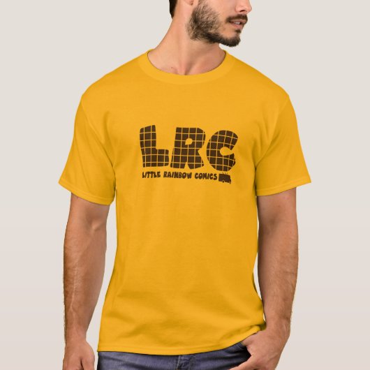 少し虹の漫画: 格子図形のTシャツ Tシャツ (正面)