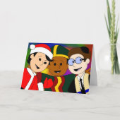 少し虹の漫画: 陽気な休日の挨拶 シーズンカード (正面)